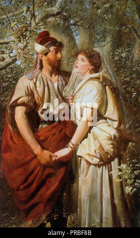 Corbould  Edward Henry - Troilus and Cressida in the Garden of Pandarus Stock Photo