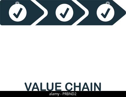 Value Chain icon. Simple style design from industry 4.0 collection. UX and UI. Pixel perfect premium value chain icon. For web design, apps and printi Stock Vector