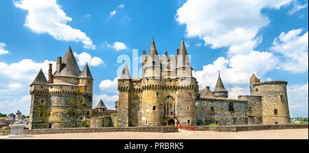 The Chateau de Vitre, a medieval castle in Brittany, France Stock Photo
