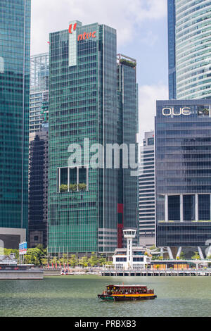 One Marina Boulevard, also called NTUC Centre, is a 32-storey, 110 m skyscraper at 01 Marina Boulevard in Singapore. Stock Photo