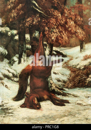 Courbet Gustave Renard Mort Suspendu A Un Arbre Dans La Neige Stock Photo Alamy