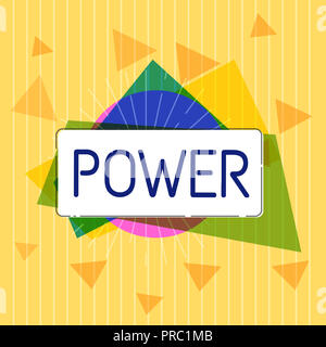 Handwriting Text Power Concept Meaning Ability Capacity To Do Something Or Act In Particular Way Electricity Stock Photo Alamy