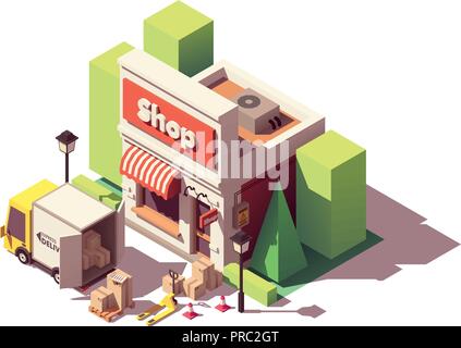 Vector isometric goods delivery icon Stock Vector
