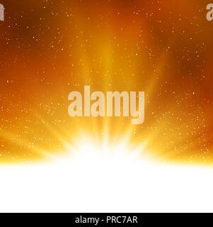 Vector shiny Abstract magic gold light background Stock Vector