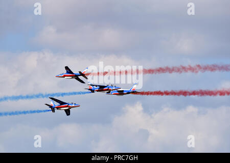 French national team performance during  the Francazal air show near Toulouse. Stock Photo