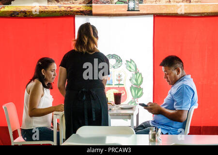 Miami Florida,Biscayne Boulevard,Limon & Sabor Peruvian Seafood,restaurant restaurants food dining eating out cafe cafes bistro,interior inside, Stock Photo