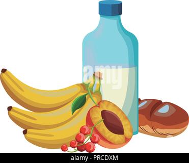 Juice and fruits Stock Vector