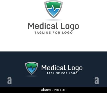 medical shield logo Stock Vector
