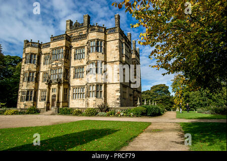 Gawthorpe Hall, a National Trust property in Burnley, Lancashire. Affectionately referred to as the ‘Downton of the North’, Gawthorpe Hall was redesig Stock Photo