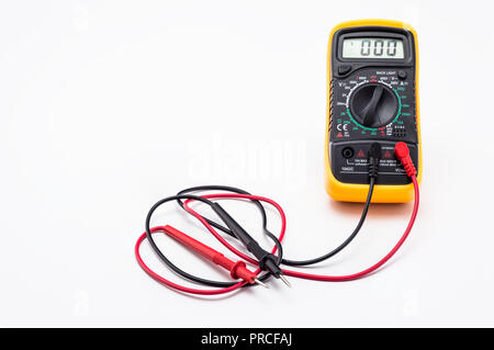 Two Electrical Multi Or Voltage Meter Probes On A White Background Stock  Photo, Picture and Royalty Free Image. Image 101183639.