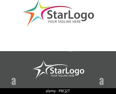 Abstract star logo icon design template elements Stock Vector