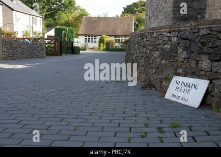 A NO PARKING sign in Castleton, Derbyshire. Stock Photo