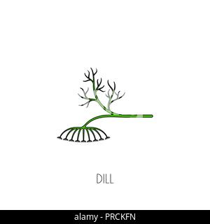 Spice dill icon Stock Vector