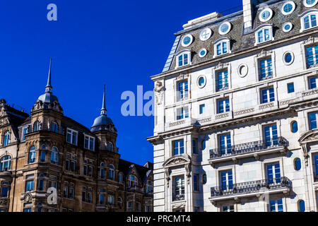 Facades of old townhouses in Hanover Square, London, UK Stock Photo