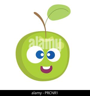 apple cartoon character vector illustration Stock Vector