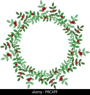 Christmas Holiday Wreath Icon Stock Vector