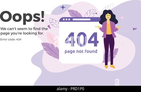 Error 404 unavailable web page. File not found. Business concept vector illustration Stock Vector