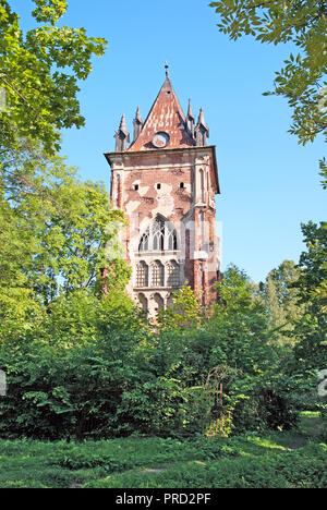 TSARSKOYE SELO, SAINT-PETERSBURG, RUSSIA - AUGUST 21, 2015: The Chapelle Pavilion in the Alexander Park. Was built between 1825 and 1828 Stock Photo