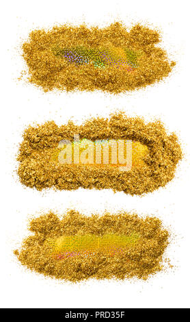 Holographic rinse with gold sparkles, isolated on white background ...