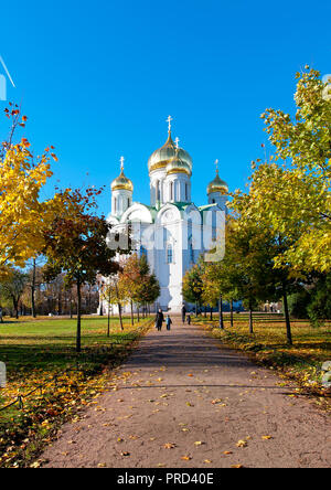 TSARSKOYE SELO, SAINT-PETERSBURG, RUSSIA - OCTOBER 19, 2016: Church of St Catherine Martyr, Tsarskoye Selo Deanery, Diocese of St.Petersburg Stock Photo
