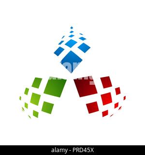 Vector abstract arrows icon. Modern design elements isolated on white. Simple logo elements Stock Vector