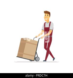 Delivery service - cartoon people characters isolated illustration Stock Vector