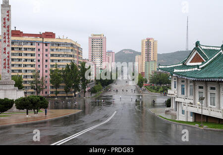 North Korean city of Kaesong Stock Photo