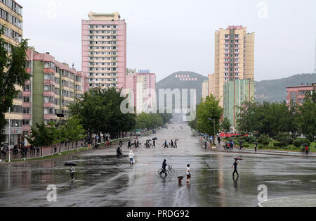 North Korean city of Kaesong Stock Photo