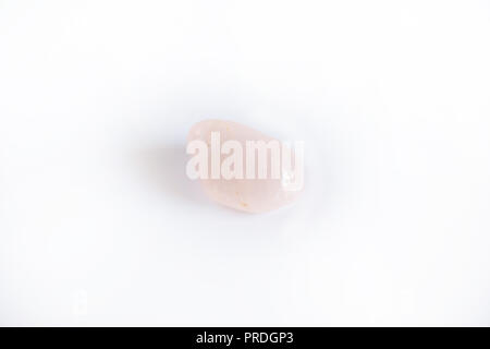 Natural gemstone, rose quartz mineral isolated on white background Stock Photo