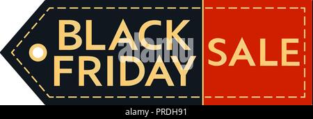 Black Friday sale. Inscription design template. Black Friday banner with copy space. Isolated vector illustration on white background. Stock Vector