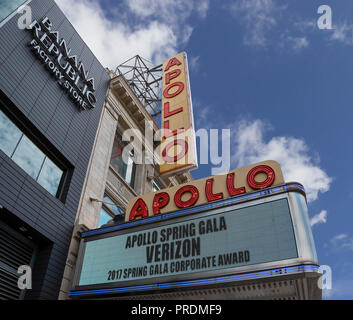 New York City, USA - June 10, 2017: The Apollo Theater is the famous landmark in Harlem district of New York Stock Photo