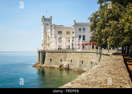 Miramare Castle, Trieste, Italy, Europe Stock Photo