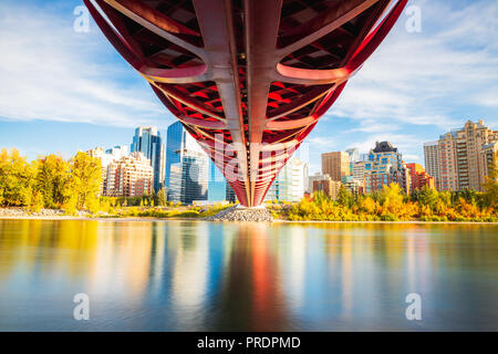 Peace Bridge Fall Season Stock Photo