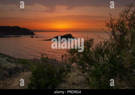 Scenic view of Cala Iris beach,Alhoceima - Morocco - Stock Photo