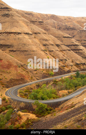 Canyon view from Rattlesnake Grade, Wallowa County, Oregon Stock Photo