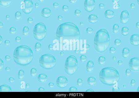 Water background with rain drops. Seamless pattern Stock Vector