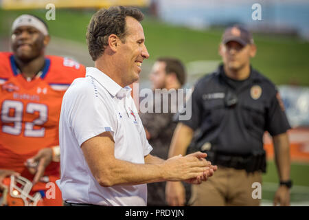 Sam Houston State coach K.C. Keeler argues with an official during the ...