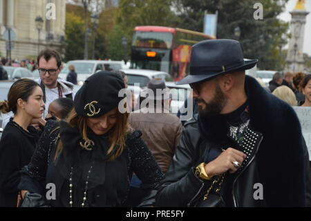 Paris, France. 2nd Oct, 2018. Paris Fashion week 2018. Defile Chanel. Grand Palais, Paris, France. , . 10h30. Credit: Alphacit NEWIM/Alamy Live News Stock Photo