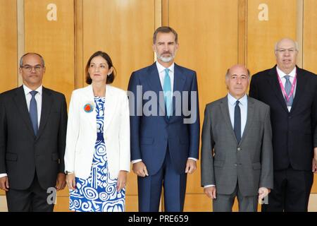 Madrid, Spain. 2nd Oct, 2018. King Felipe VI International Conference on Intelligent robots and system in Madrid Madrid, Spain. 02nd Oct, 2018. Credit: CORDON PRESS/Alamy Live News Stock Photo