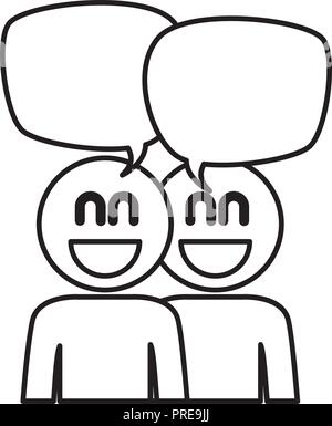 group of people with speech bubbles vector illustration design Stock Vector