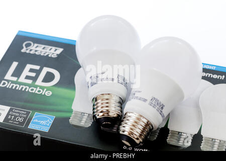 LED light bulbs - USA Stock Photo