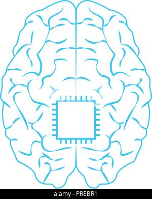Cloud braind connections Stock Vector