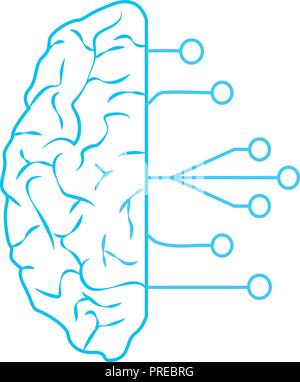 Cloud braind connections Stock Vector