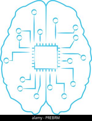 Cloud braind connections Stock Vector