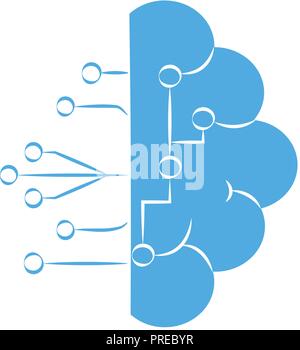 Cloud braind connections Stock Vector