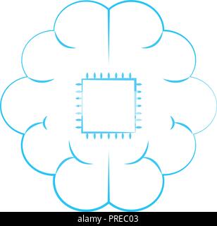 Cloud braind connections Stock Vector