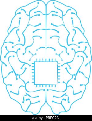 Cloud braind connections Stock Vector