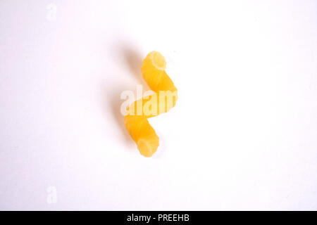 One amorini pasta on a white background Stock Photo