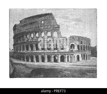 Original artwork of Colosseum, Rome, Italy. Published in A pictorial history of the world's great nations: from the earliest dates to the present time Stock Photo