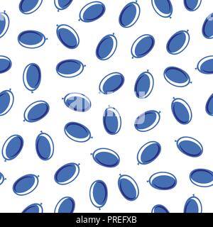 Blue white air balloons seamless pattern Stock Vector